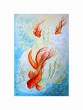 Watercolour Asian fish artist Ellhëa